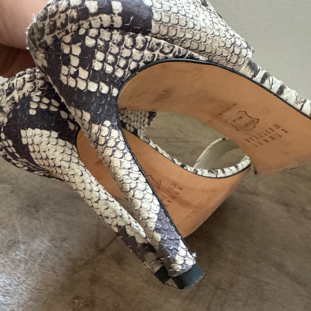Stuart Weitzman My Slide Python Sandal Heel Size 7 - image 7